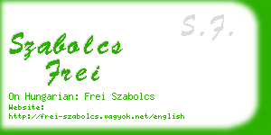 szabolcs frei business card